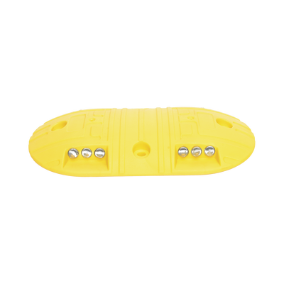 Boya D / Plastico Duradero / Amarilla / 4 Orificios / LEDS REFLEJANTES / 20 Toneladas. | AC22-12BY