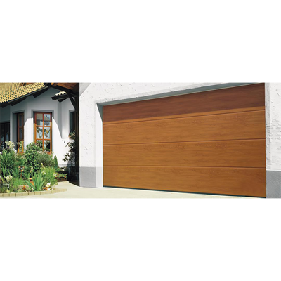 Puerta de Garage D/ Alta calidad / 8x9 pies / AISLADA / Estilo Americana / Imitacion Madera / Golden Oak / Linea Central . | GARAGE89-W