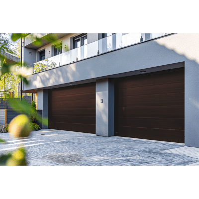 Sección para puerta de Garage / Lisa / Imitacion Madera / BLACK WALNUT/ Para GARAGE108B / Estilo Americana. | SECGAR-108B