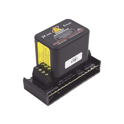 Protector Modular 24 V / 2 Pares / Base Desmontable / Snap-Track / Paneles de Incendio y Alarma | DTK-2MHLP24BWB