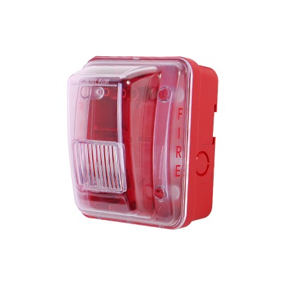 Cubierta para instalar sirenas estrobo en exterior compatible con estrobos sirenas Hochiki color rojo | HGOE-R