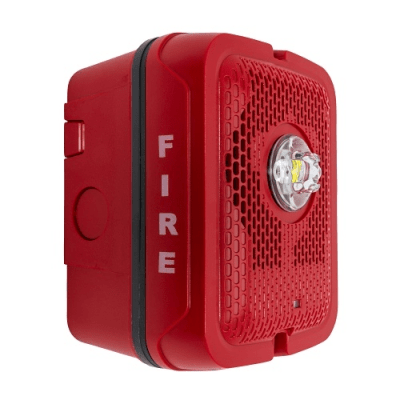 Bocina con Lámpara Estroboscópica para Exterior, con Configuración Estroboscópica Seleccionable, Color Rojo | SPSRKLED