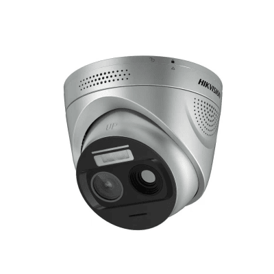 (HikFire) Cámara IP Turret de Detección Térmica de Incendios / Detección de Llamas y Temperaturas Anormales / 4 Megapíxel (Lente Óptico) + 1 Megapíxel (Lente Térmico) / Compatible con Hik-Connect | HF-VT343