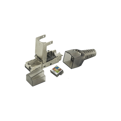 Plug RJ45 Blindado Categoría 6A - Sin Herramienta, para Terminación en Campo | LPKJ6A17S