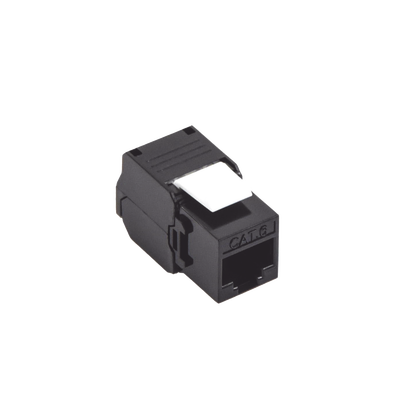 Módulo Jack Keystone Cat6 (Toolless), con Terminación en Ángulo 180 - Color Negro, Compatible con Faceplate y Patchpanel Linkedpro | LP-KJ-610-TTBK
