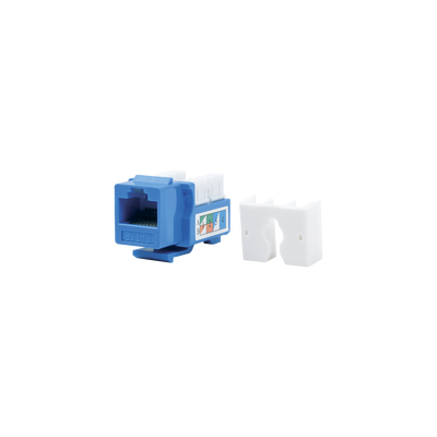 Módulo Jack Keystone Cat5e con Terminación 110 (Punchdown) para Faceplate - Color Azul | LP-KJ-505-BU