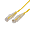 Cable de Parcheo Slim UTP Cat6A - 0.5 Metros (1.64 Pies) Amarillo, Diámetro Reducido (28 AWG) | LP-UT6A-05-YE28