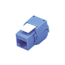 Módulo Jack Keystone Cat5e (Toolless), con Terminación en Ángulo 180 - Color Azul, Compatible con Faceplate y Patchpanel Linkedpro | LP-KJ-516-TTBU