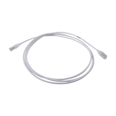 Patch Cord MC6 Modular Cat6 UTP, CM/LS0H, 2.13 Metros (7 Pies), Color Blanco, Diámetro Reducido (28AWG) | MC6-07-0228
