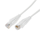 Cable de Parcheo Slim UTP Cat6A - 1 Metro (3.28 Pies) Blanco, Diámetro Reducido (28 AWG) | LP-UT6A-100-WH28