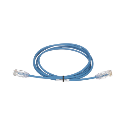 Cable de Parcheo TX6, UTP Cat6, Diámetro Reducido (28AWG), Color Azul, 0.61 Metros (2 Pies) | UTP28SP2BU