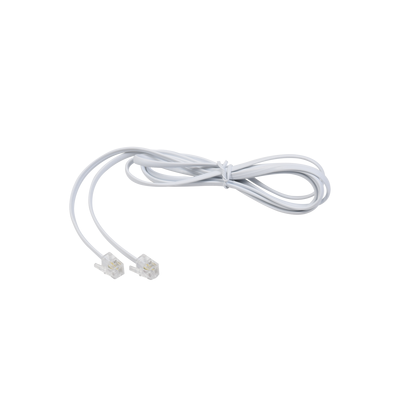 Cable Telefónico RJ11, Plano, Color Blanco, 1.5 Metros (4.92 Pies) | TELUS80481.5M