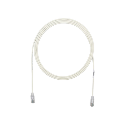 Cable de Parcheo TX6, UTP Cat6, Diámetro Reducido (28AWG), Color Blanco Mate, 2.13 Metros (7 Pies) | UTP28SP7