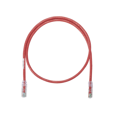 Cable de Parcheo UTP Categoría 6, con Plug Modular en Cada Extremo - 0.3 Metros (1 Pie) - Rojo | NK6PC1RDY