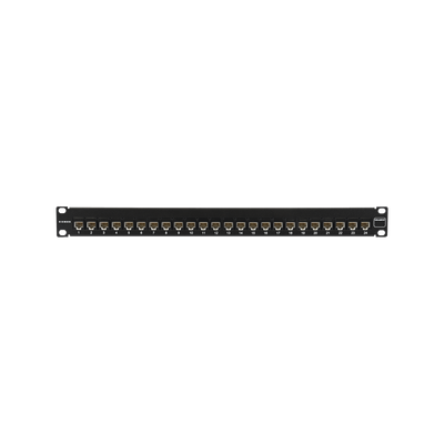 Patch Panel Ultramax. UTP, Precargado con Jacks Cat5e, 24 Puertos, Plano, 1U | UP5-F1-24L-RS