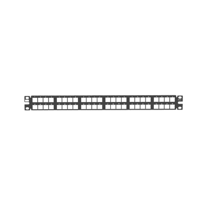 Panel de Parcheo Modular de Alta Densidad, Keystone (Sin Conectores), Identificación con Etiqueta Adhesiva, de 48 Puertos en 1 UR | NKPP48HDY