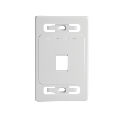 Placa de Pared Modular MAX, de 1 Salida, Color Blanco, Version Bulk (Sin Empaque Individual) | MX-FP-S-01-02B