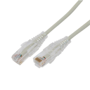 Cable de Parcheo Slim UTP Cat6A - 3 Metros (9.84 Pies) Gris, Diámetro Reducido (28 AWG) | LP-UT6A-300-GY28