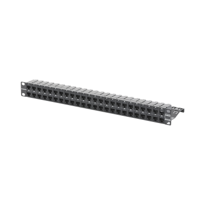 Patch Panel Z-Max de 48 Puertos, Blindado, Precargado con Jacks Categoría 6A, Plano, 1UR | Z6AS-PNL-U48K