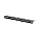 Patch Panel Z-Max de 48 Puertos, Blindado, Precargado con Jacks Categoría 6A, Plano, 1UR | Z6AS-PNL-U48K