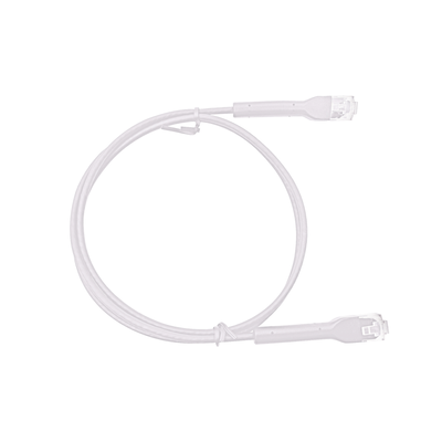 Mini Patch Cord Cat6 Ultra Slim 5 Metros (16.40 Pies) Blanco ? Ahorra Espacio sin Organizadores, con Bota Flexible | LP-PSLIM-5WH