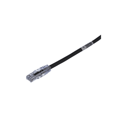 Cable de Parcheo TX6, UTP Cat6, 24 AWG, CM, Color Negro, 2.13 Metros (7 Pies) | UTPSP7BLY