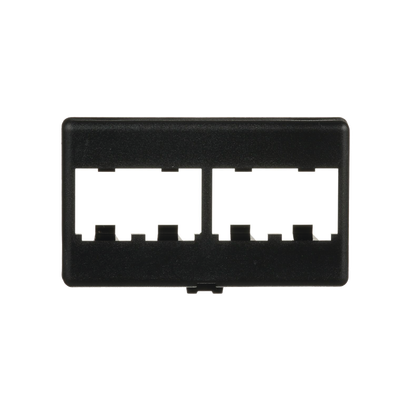 Placa de Mobiliario Modular Estándar, Salidas Para 4 Puertos Mini-Com, Color Negro | CFFP4BL