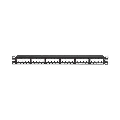 Panel de Parcheo Modular Mini-Com (Sin Conectores), Plano de Instalación al Ras, Sin Blindaje, de 24 Puertos, 1UR | CPP24FMWBLY