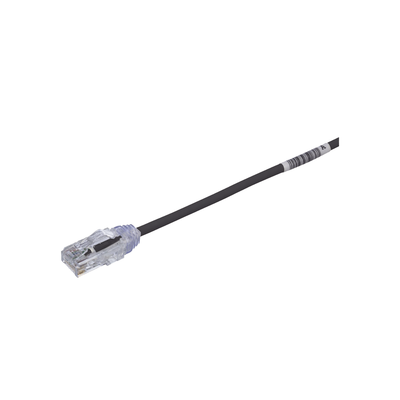 Cable de Parcheo TX6, UTP Cat6, Diámetro Reducido (28AWG), Color Negro, 20.2 cm (8 Pulgadas) | UTP28SP8INBL