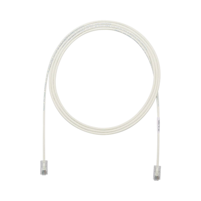 Cable de Parcheo UTP Cat6A, CM/LSZH, Diámetro Reducido (28AWG), Color Blanco Mate, 0.91 Metros (3 Pies) | UTP28X3