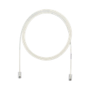 Cable de Parcheo UTP Cat6A, CM/LSZH, Diámetro Reducido (28AWG), Color Blanco Mate, 0.91 Metros (3 Pies) | UTP28X3