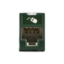 Jack Ultramax Cat6, UTP, Montaje Híbrido en Placa de Pared (Plano y Angulado), Color Verde, Punch Down | U6-H07NS