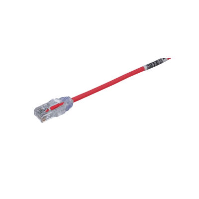Cable de Parcheo TX6, UTP Cat6, Diámetro Reducido (28AWG), Color Rojo, 6.1 Metros (20 Pies) | UTP28SP20RD