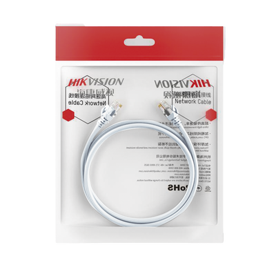 Cable de Parcheo (Patch Cord) / UTP / Cat. 6 (24 AWG) / 1 Metro (3.28 Pies) / Color Blanco / Ideal para PoE+ / Interior | DS-1NP6UEC0-100-W