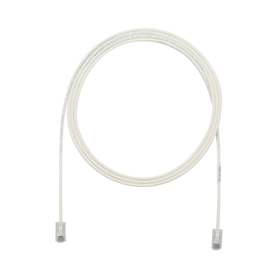 Cable de Parcheo UTP Cat6A, CM/LSZH, Diámetro Reducido (28AWG), Color Blanco Mate, 6.1 Metros (20 Pies) | UTP28X20