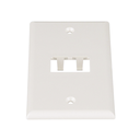Placa de Pared Vertical Clásica, Salida Para 2 Puertos Mini-Com, Color Blanco Mate | CFP2IW