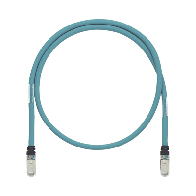 Patch Cord Cat6A de Grado Industrial 600V, Blindado SF/UTP, Calibre 26 AWG, Color Aqua, 1.5 Metros (4.92 Pies) | ISTPH6X1.5MTL