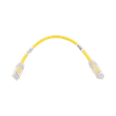 Cable de Parcheo TX6, UTP Cat6, 24 AWG, CM, Color Amarillo, 0.3 Metros (1 Pie) | UTPSP1YLY