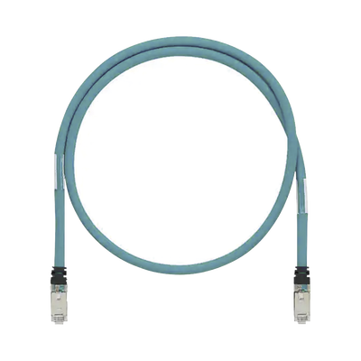 Patch Cord Cat6A de Grado Industrial 600V, Blindado SF/UTP, Calibre 26 AWG, Color Aqua, 2 Metros (6.56 Pies) | ISTPH6X2MTL