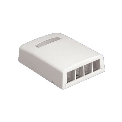 Caja de Montaje en Superficie, Para 4 Módulos Keystone, Color Blanco | NK4BXWH-AY