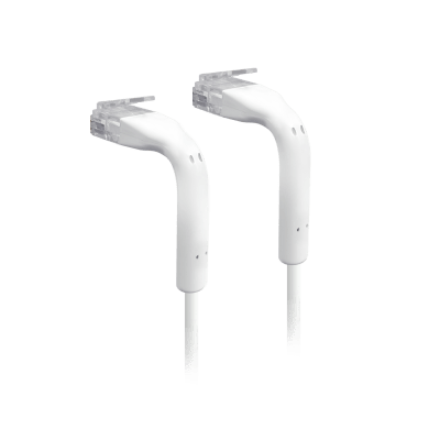 UniFi Patch Cable Cat6 Ultradelgado GbE con Botas Flexibles, Color Blanco, 1 Metro (3.28 Pies) | U-CABLE-PATCH-1M-RJ45