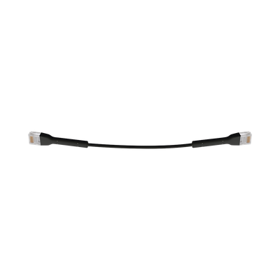 UniFi Ethernet Patch Cable Cat6 de 22 cm (8.66 pulgadas), Color Negro | UC-PATCH-RJ45-BK