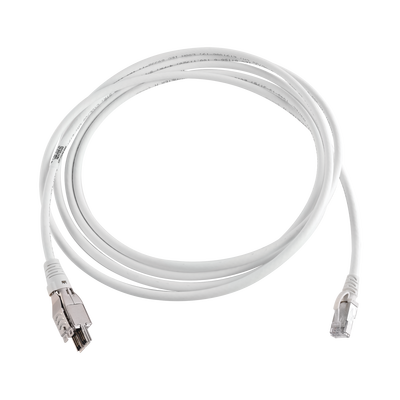 Patch Cord TERA Cat6A 1/10G Ethernet, de 4 Pares y Conector Modular, LS0H, Color Marfil, 3 Metros (9.84 Pies) | T4A-S03M-B02L
