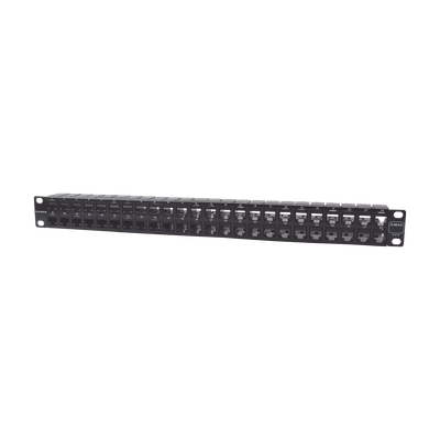 Patch Panel UTP Z-MAX de 48 Puertos, Precargado con Jacks Categoría 6, Plano, 1UR | Z6-PNL-U48K