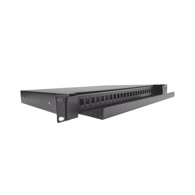 Distribuidor de Fibra Óptica Deslizable, Vacío, 19 Pulgadas (48.26 cm), Acepta 24 Adaptadores LC Duplex o LC Simplex o 24 SC Simplex, 1U | LP-ODF-8002