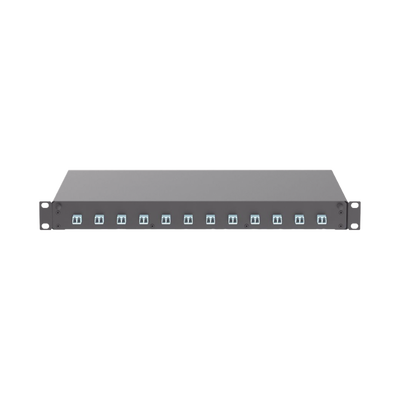 Distribuidor de Fibra Óptica, Con 12 Conectores LC Duplex (24 Fibras), Para Fibra Multimodo OM3/OM4, 1 UR | FD1W12AQDLCZ