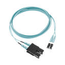 Jumper de Fibra Optica Multimodo 50/125 OM3, LC-SC Duplex, OFNR (Riser), Color Aqua, 2 Metros (6.56 Pies) | FX2ERLNSNSNM002