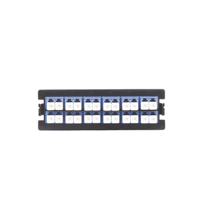 Placa Acopladora para Distribuidor de Fibra Óptica LP-ODF-8024, Incluye 12 Acopladores LC Duplex para Fibra Monomodo | LP-FO-LC-D12-SM