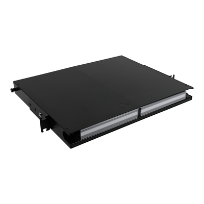 Distribuidor de Fibra Óptica de Alta Densidad LigthVerse *Plus* Para Rack de 19 Pulgadas, Acepta 4 Placas Plug and Play, Hasta 96 Fibras, 1 UR | LVE-1U-MD-T01A