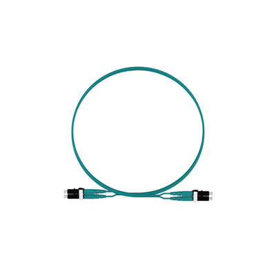 Jumper de Fibra Optica Multimodo 50/125 OM4, LC-LC Duplex, LSZH, Color Aqua, 2 Metros (6.56 Pies) | FZ2ELLNLNSNM002
